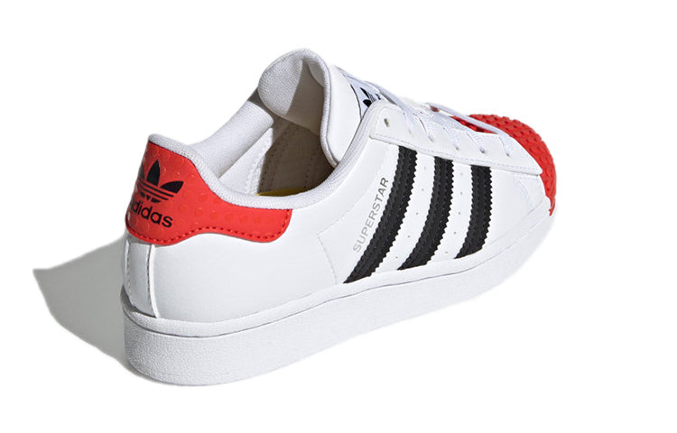 (GS) adidas LEGO x Superstar J 'Cloud White Red' H03955