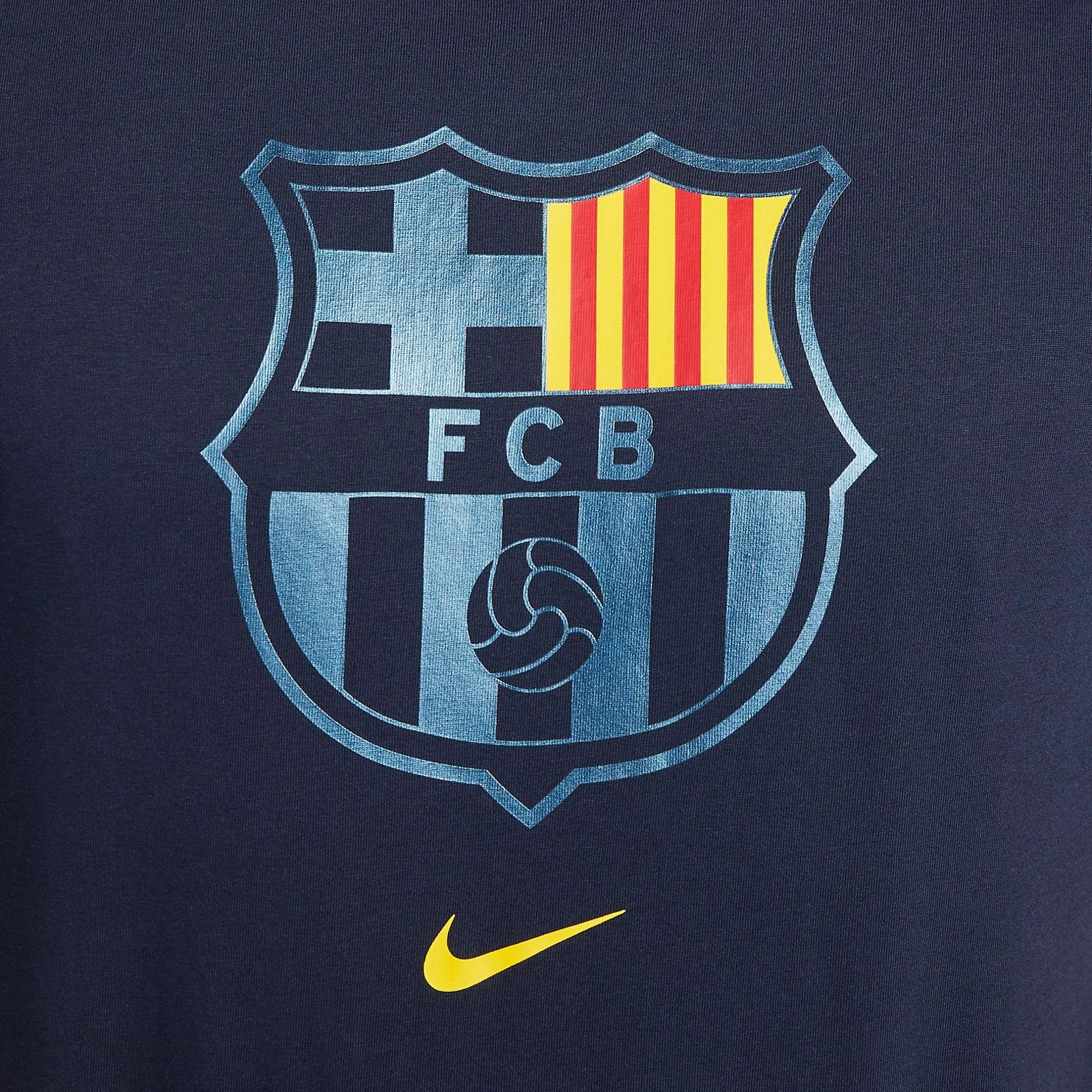 Nike Fc Barcelona Crest Soccer T-shirt 'Navy' DJ1306-451
