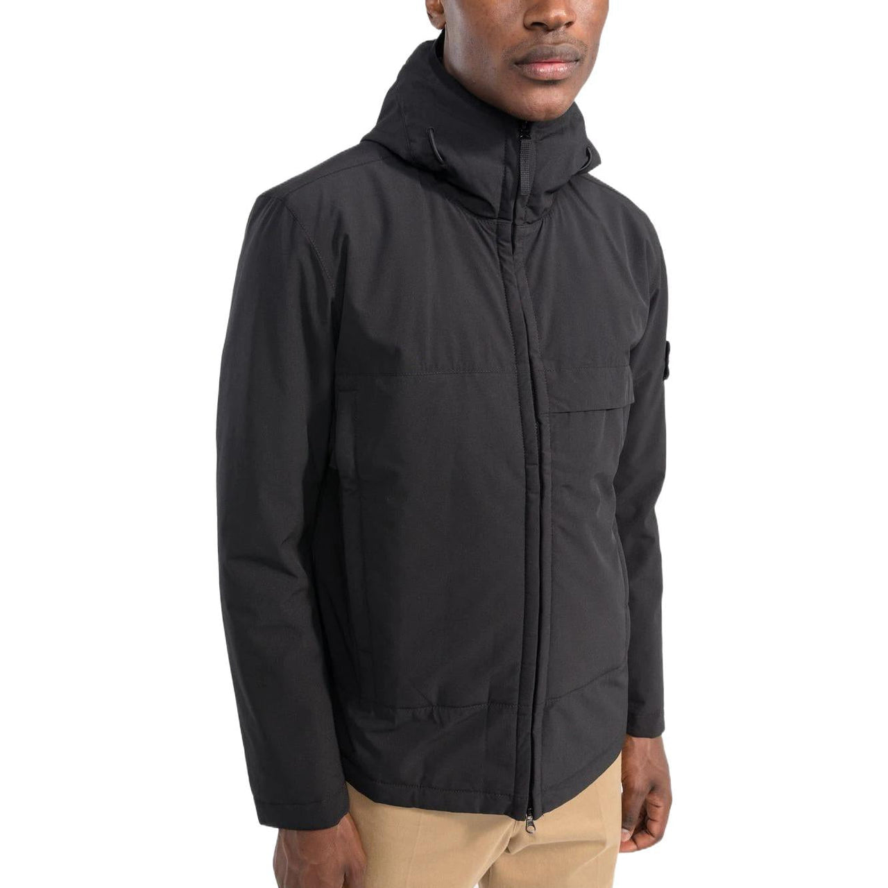 STONE ISLAND Soft-Shell Primaloft Hooded Jacket 'Black' 771540527-V0029
