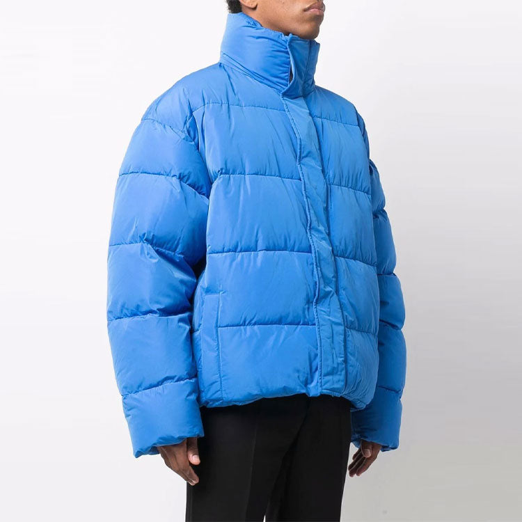 Balenciaga BB Logo Puffer Jacket 'Indigo' 642228TFO044011