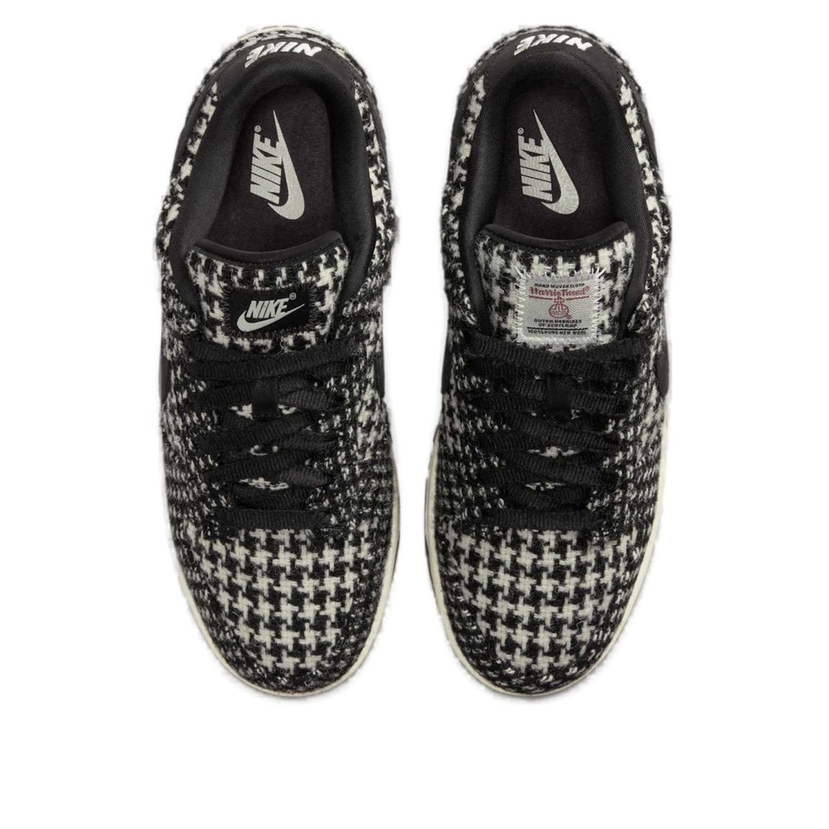(WMNS) Nike x Harris Tweed Dunk Low 'White Black' HQ5036-901