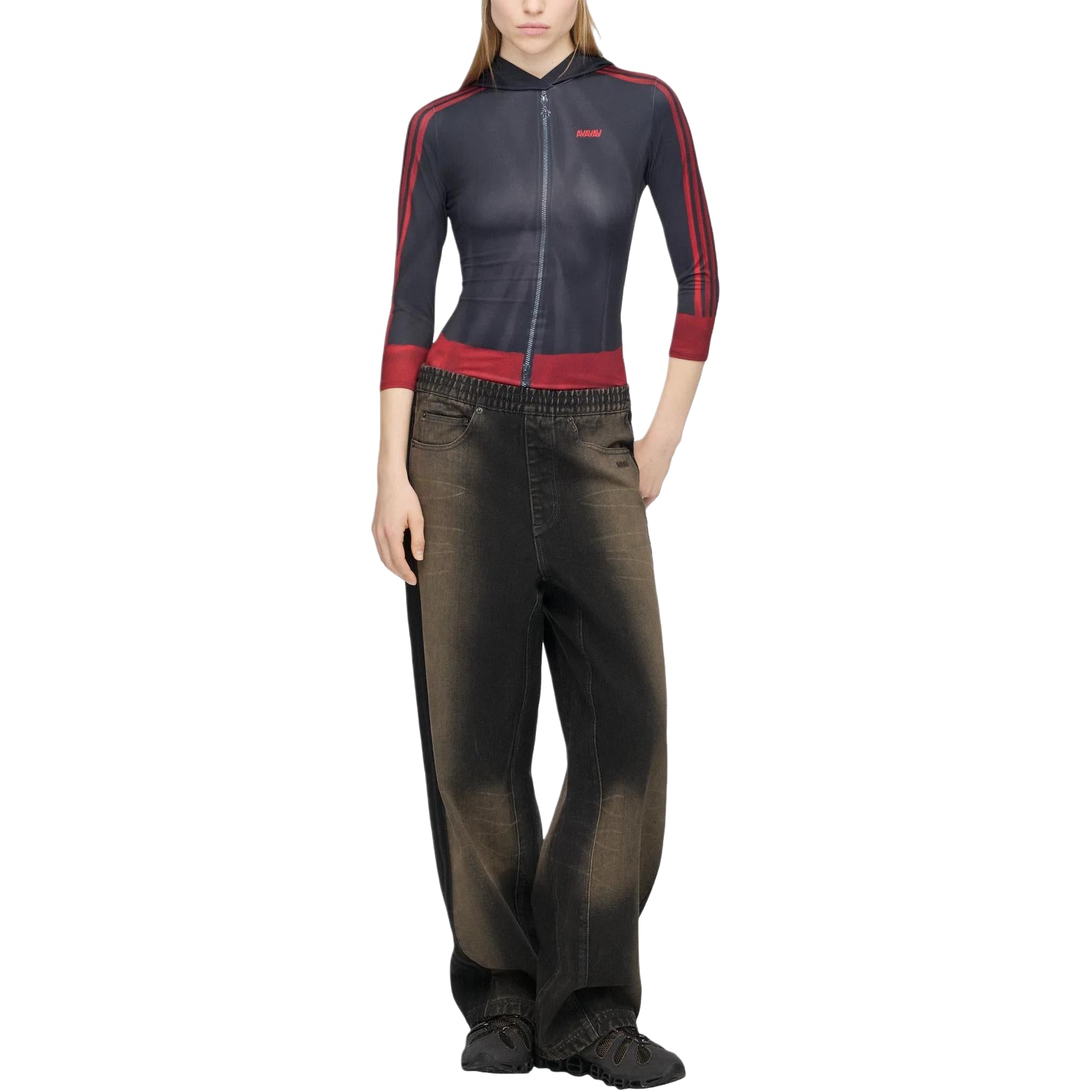(WMNS) adidas x Avavav Tracktop Baselayer Asia Sizing 'Better Scarlet' KF4971