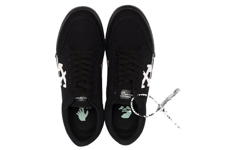 Off-White Low Vulcanized Canvas Sneaker 'Black White Orange' OMIA085F21FAB0021001