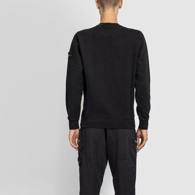 Men's STONE ISLAND Sleeve Cotton Round Neck Black 731563020-V0029