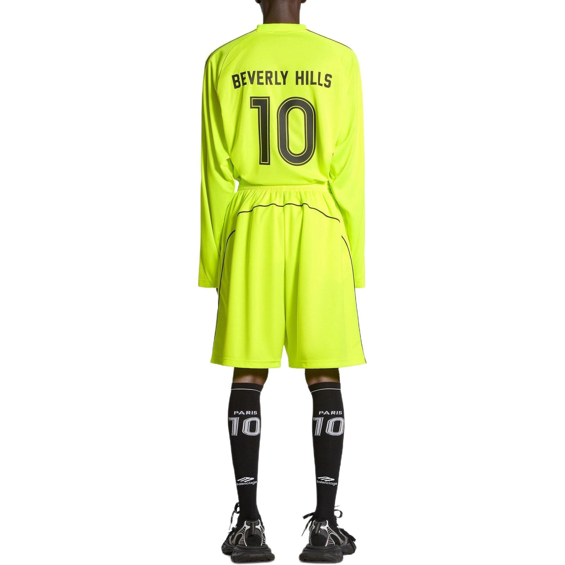 Balenciaga Baggy Soccer Shorts 'Neon Yellow' 777709TPVW47110