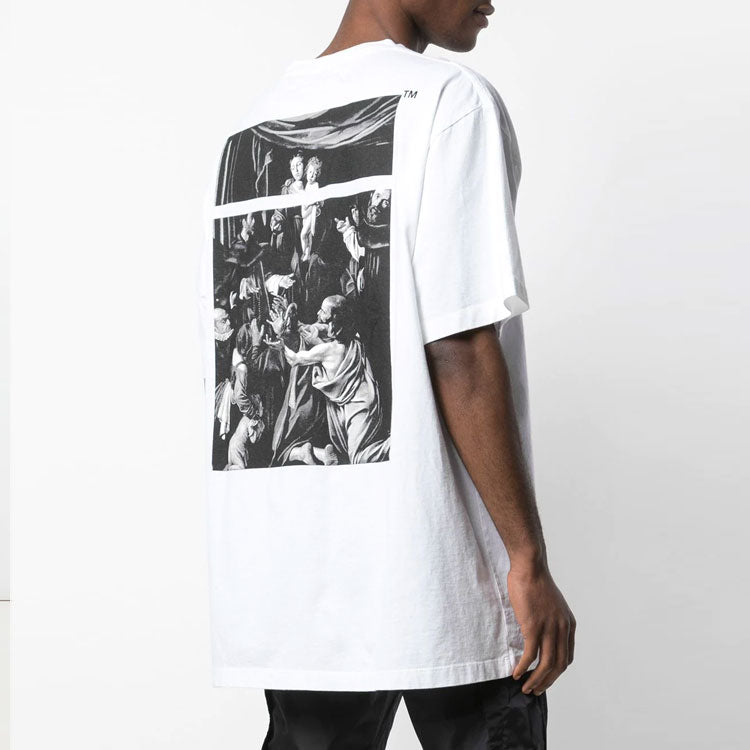 Off-White Caravaggio Square SS Over Tee 'White Black' OWKC038S20-5005-WH