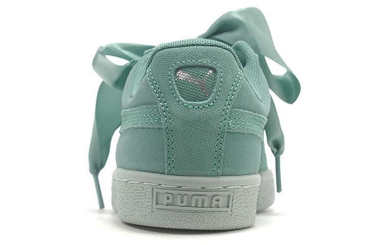 (WMNS) PUMA Suede Heart Pebble Shoes Green 365210-03