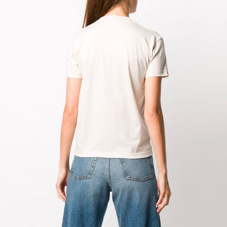 Balenciaga Logo Round-neck Tee Grey/White 612964TJVD99054