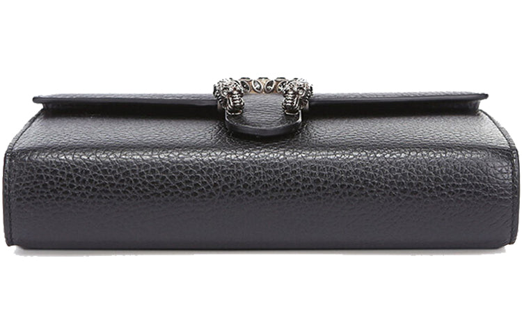 (WMNS) Gucci Dionysus Tiger Head Leather Chain Shoulder Messenger Bag Mini Black 401231-CAOGN-8176