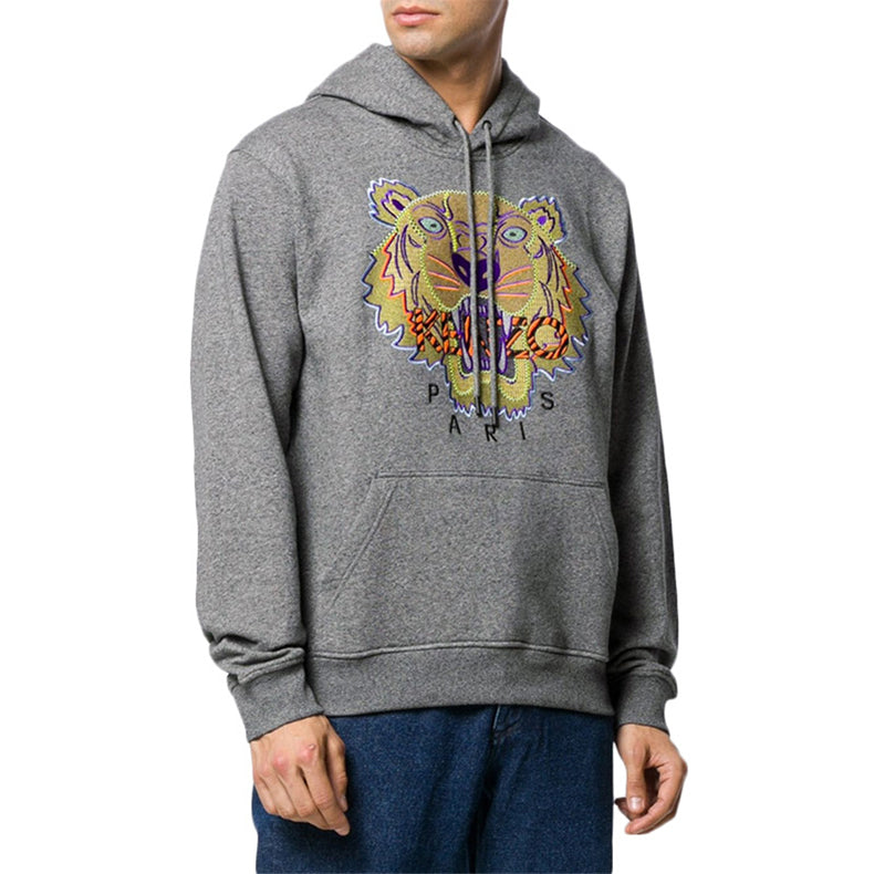 KENZO Tiger Head Pattern Hoodie 'Grey' F965SW4184XK-98