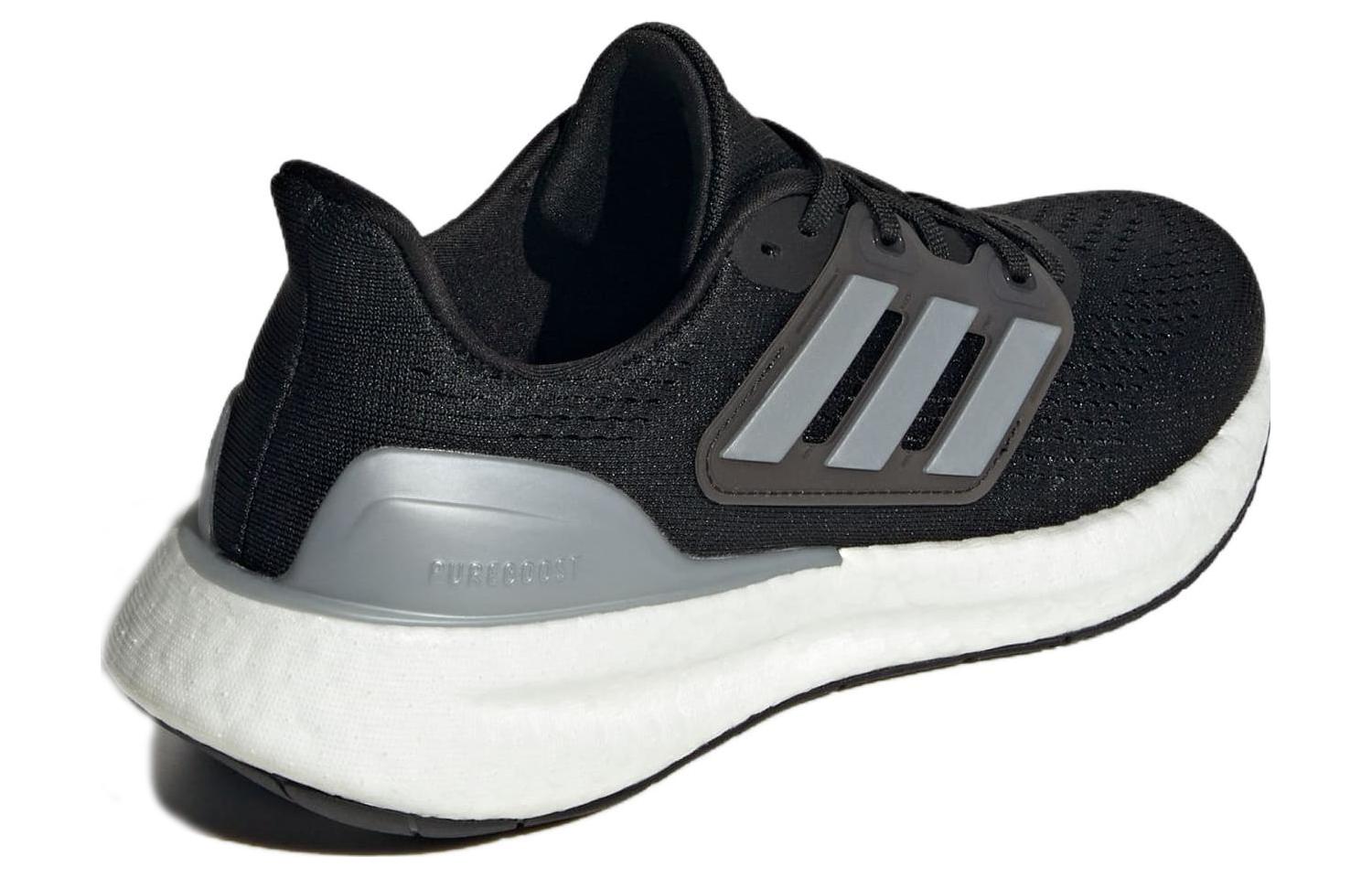 (WMNS) adidas PureBoost 23 Wide 'Black Silver Metallic' IF8063