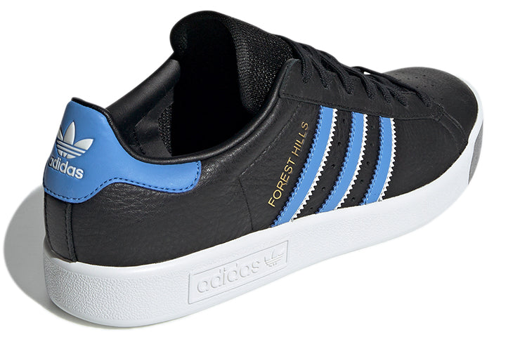 adidas originals Forest Hills Lightweight Cozy Casual Skate Shoes Black Blue Unisex 'Black Blue' EE5749