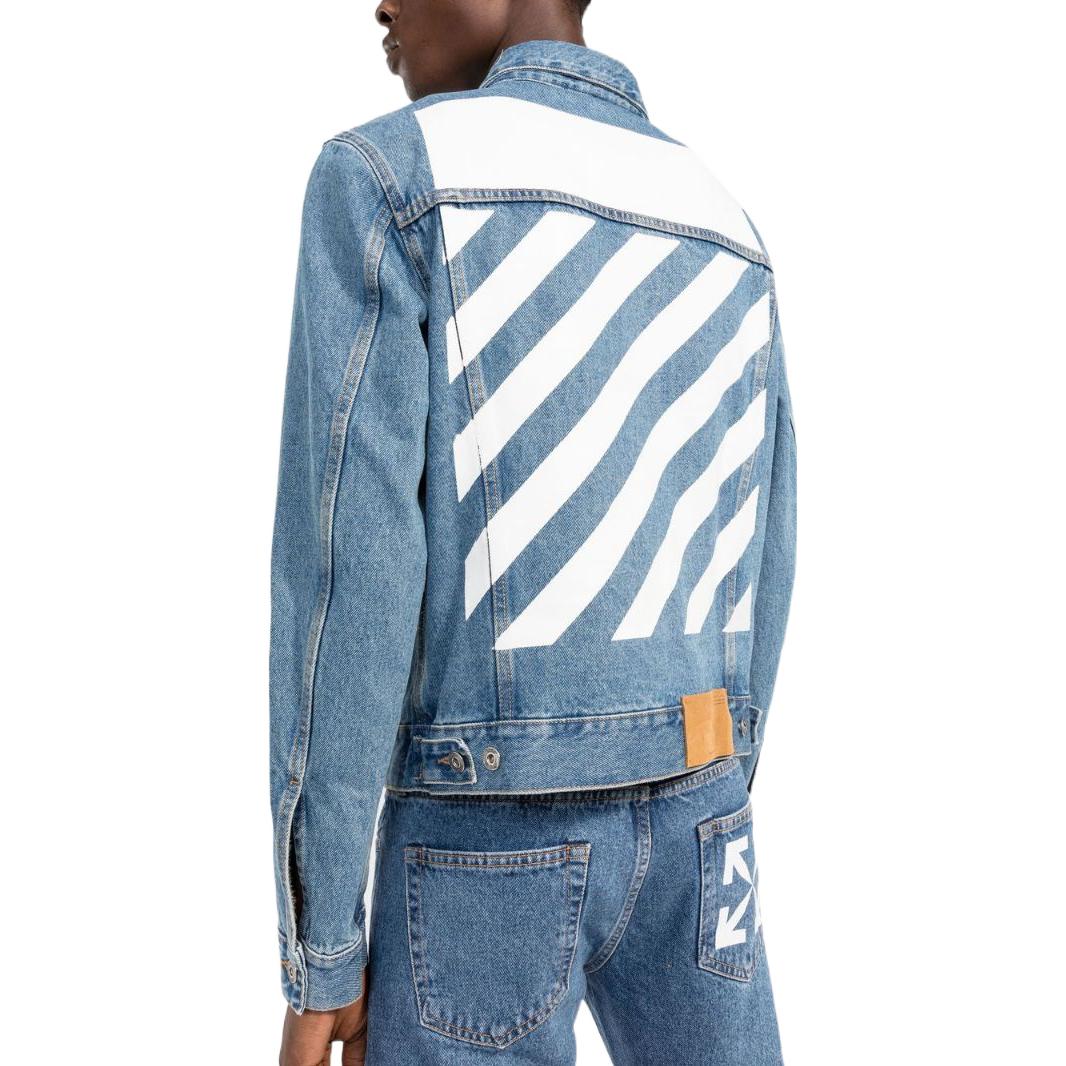 Off-White Diag-Stripe Denim Jacket OMYE079C99DEN0044901
