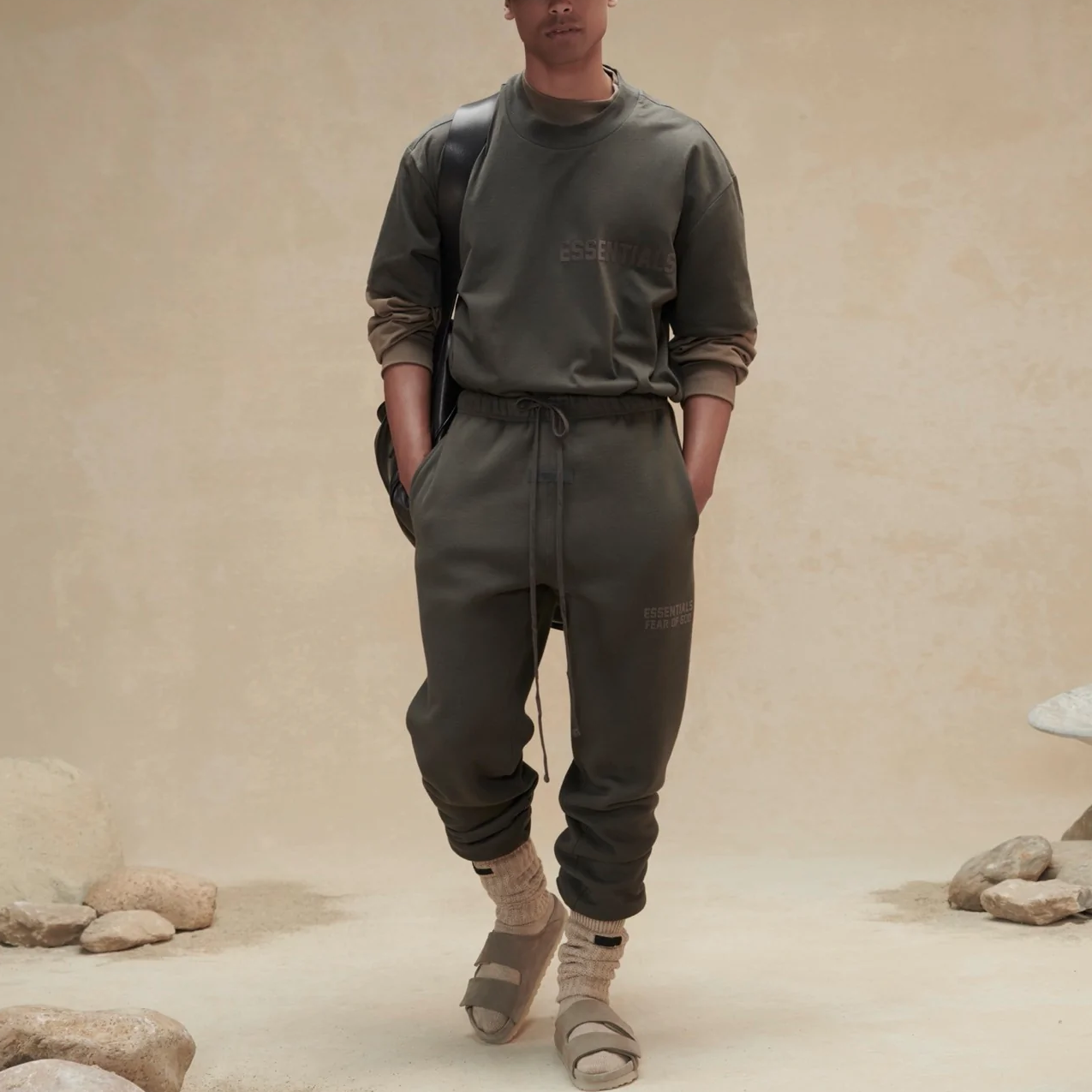 Fear of God Essentials FW22 Short Sleeve Tee 'Wood' FOG-FW22-720