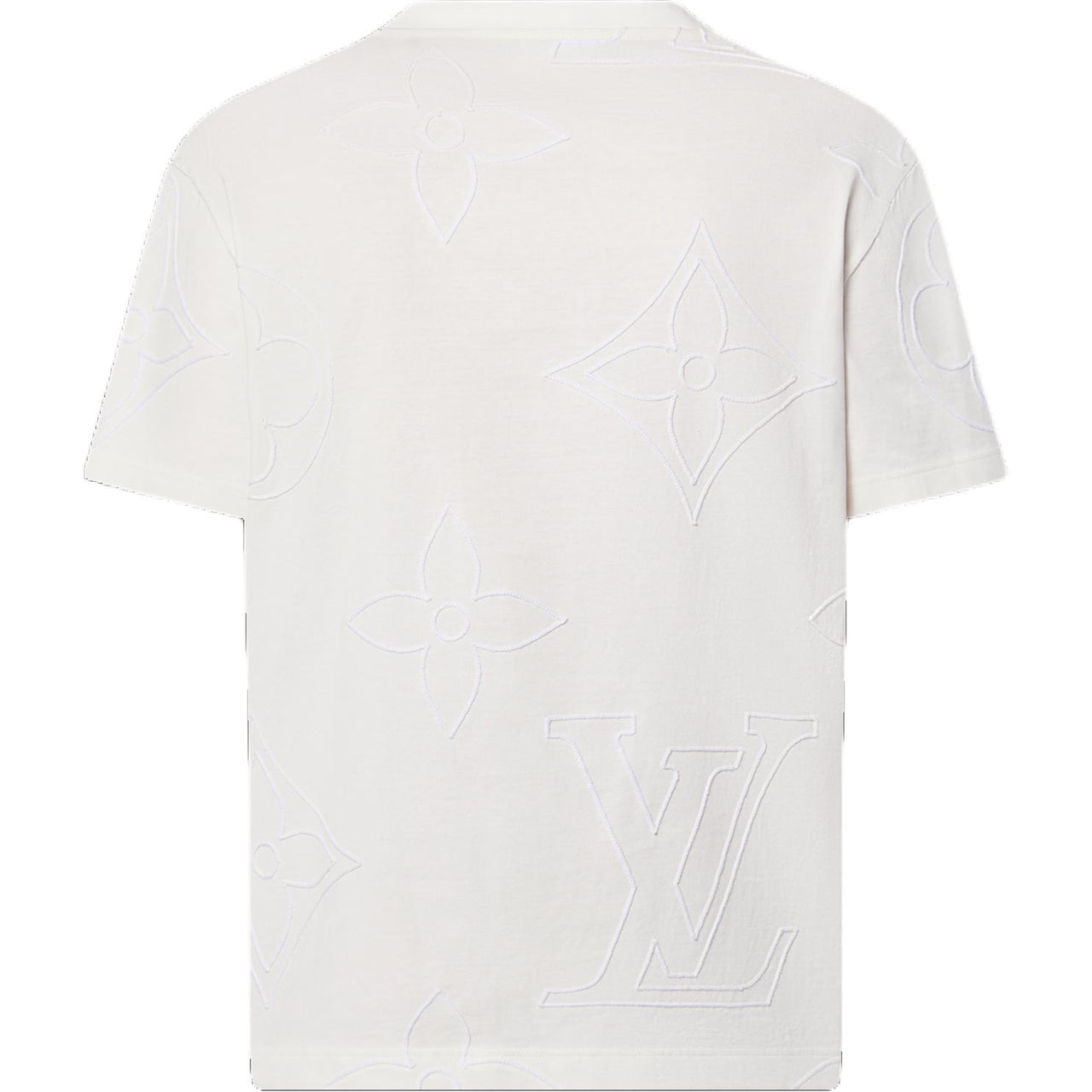 LOUIS VUITTON Monogram Embroidered Cotton T-Shirt