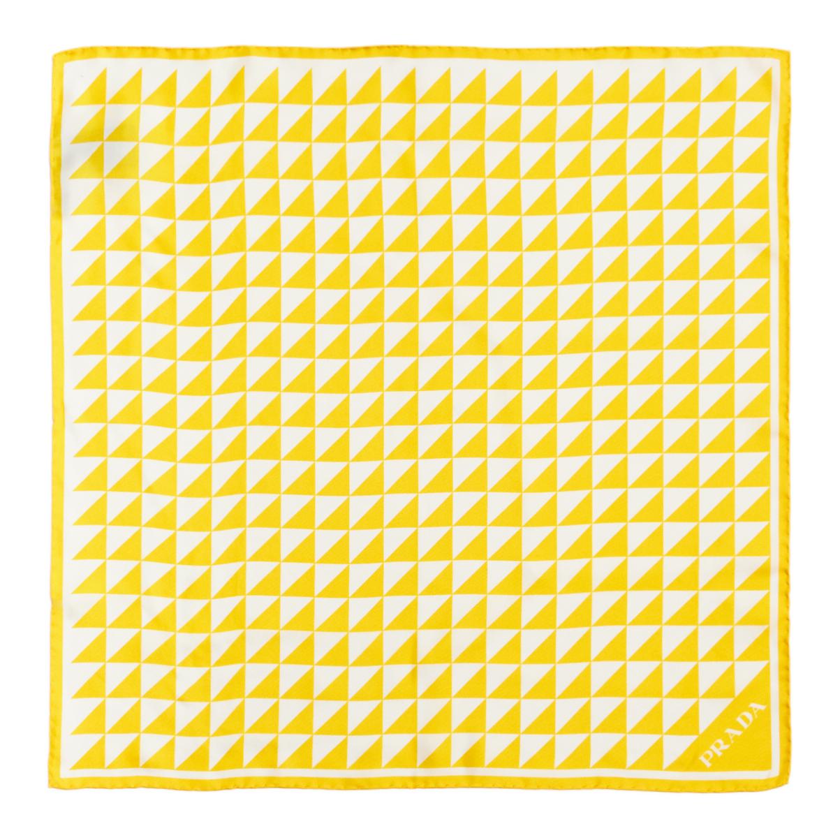 PRADA Silk Silk Scarves Women's Yellow