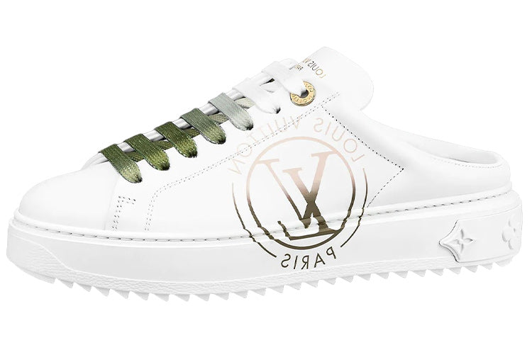 LOUIS VUITTON Lv Time Out Mules 'White With Green Ombre' Women's
