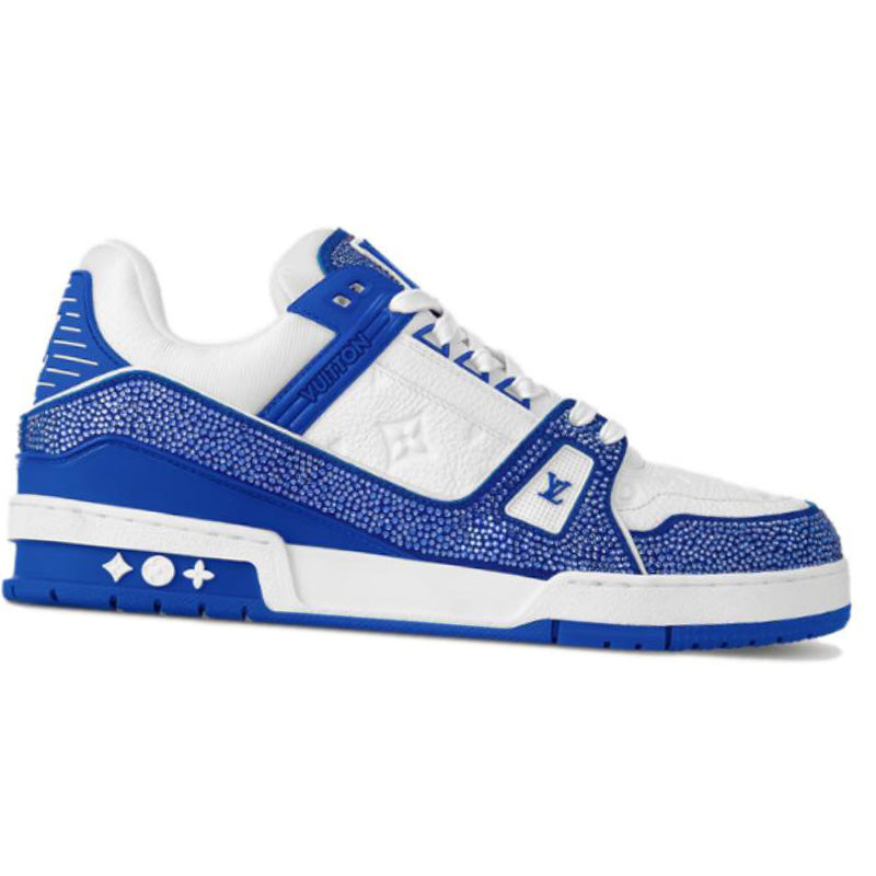 LOUIS VUITTON Abrasion Resistant Low Top Skateboard Shoes Men's Blue