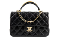 CHANEL 22B Fall And Winter Classic Flap CF Sheepskin Shoulder Bag Crossbody Bag Handbag Regular Women's Black