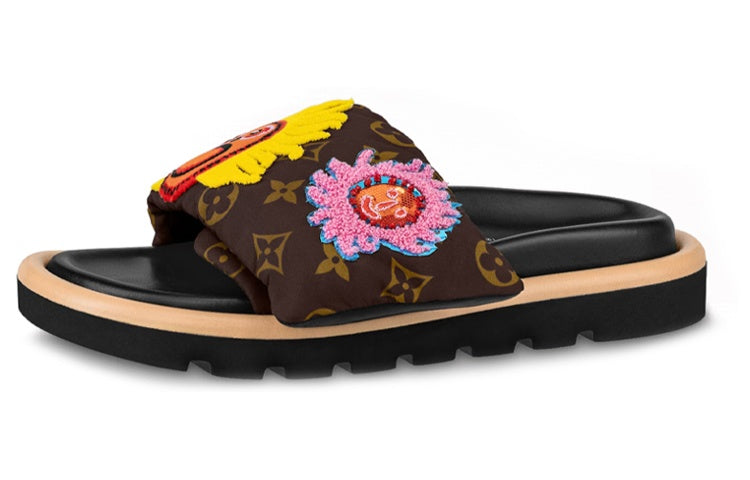 Yayoi Kusama x LOUIS VUITTON Stylish Sandals Women's Brown Yellow