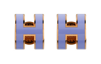 HERMES Stud Earrings Women's Lilac