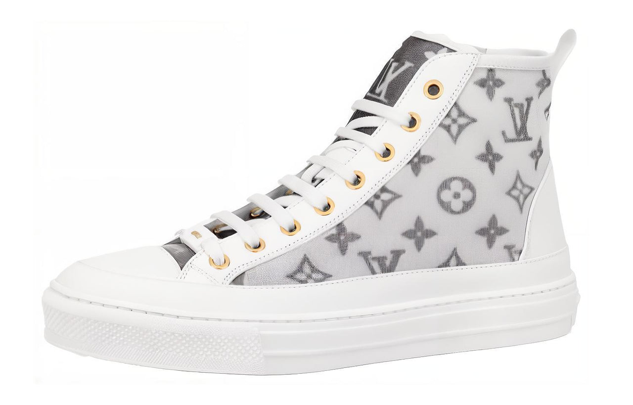 LOUIS VUITTON Stellar Ankle Sneakers 'White Grey' Women's