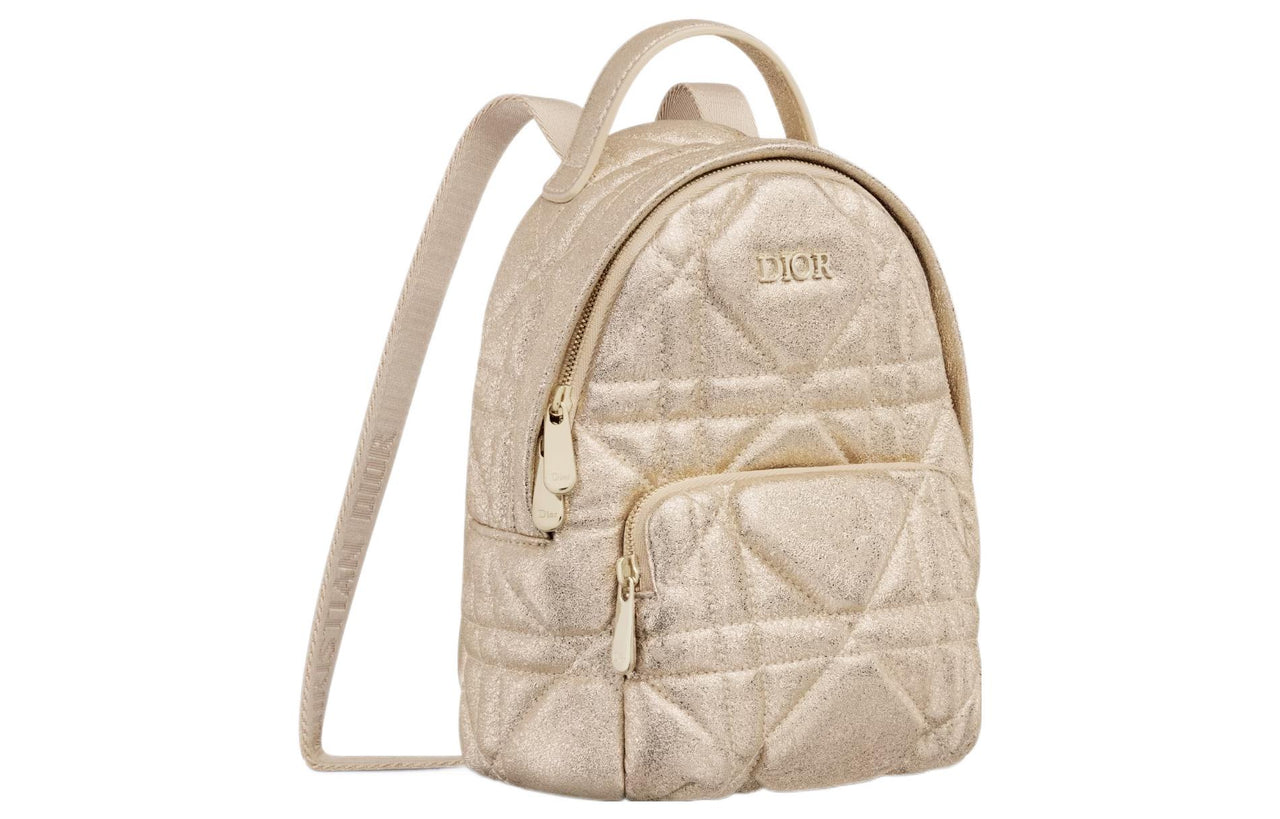 DIOR Sheepskin Backpack Mini Kids' Light Gold