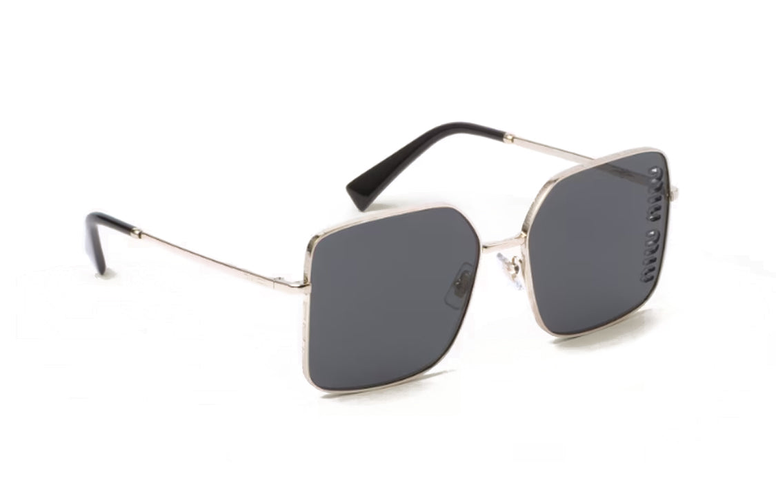 MIU MIU Metal Irregular Shape Sunglasses Women's Silver