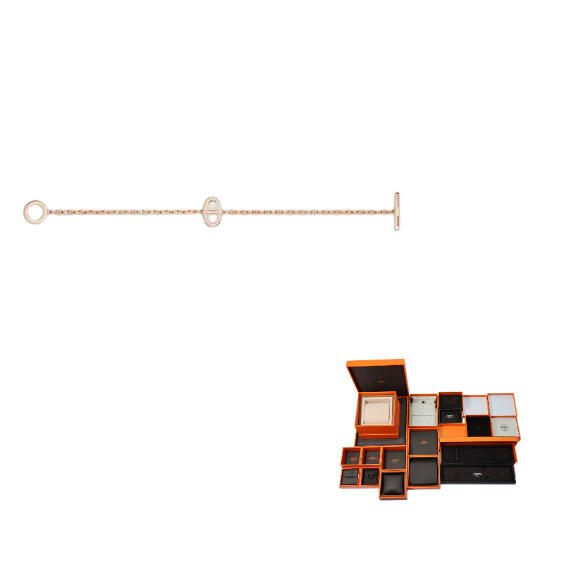 HERMES 18K Rose Gold Bracelets Women's Pink Gold