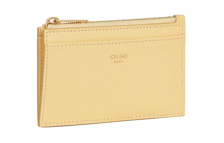 CELINE Grained Calfskin Card Holder Women's Blossom Pink