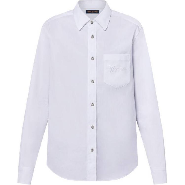 LOUIS VUITTON Embroidered Long-Sleeved Cotton Shirt