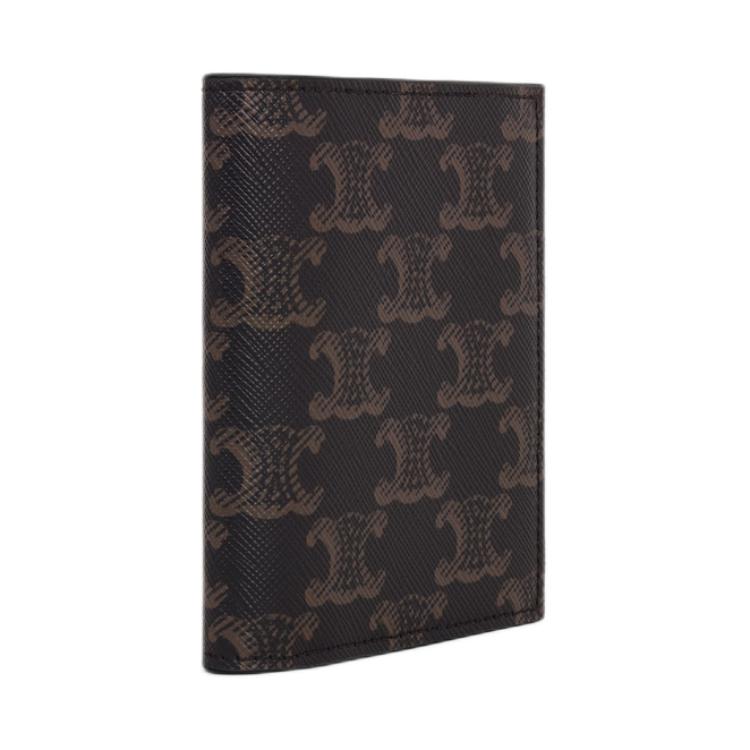 CELINE Canvas Card Holder Women's Brown