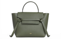 CELINE Belt Grained Calfskin Catfish Bag Handbag One Shoulder Handbag Crossbody Bag Micro Women's Khaki Green