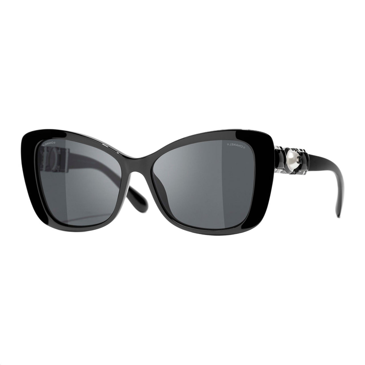 CHANEL Butterfly Sunglasses Unisex Black