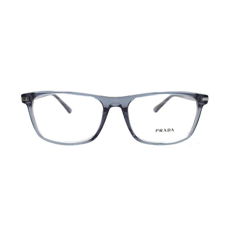 PRADA Plate Frame Rectangular Eyeglass Frames Men's Smoke Gray
