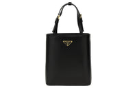 PRADA Leather Tote Bag Shopping Bag Shoulder Bag Crossbody Bag Handbag Small Size Women's Black