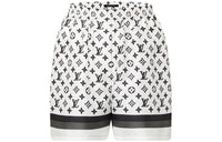 LOUIS VUITTON 3D Monogram Stripe Accent Pajama Shorts