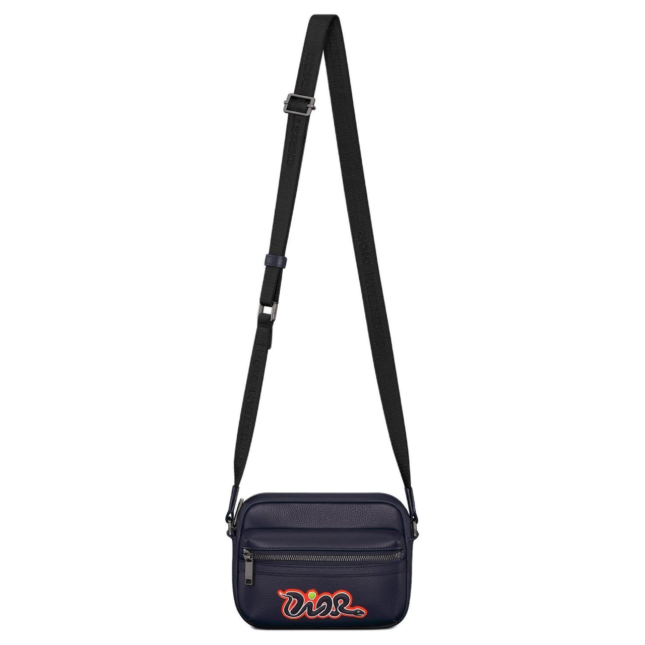 DIOR Cow Leather Crossbody Bag Shoulder Bag Mini Unisex Marine Blue