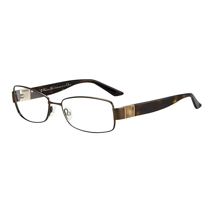 DIOR Rectangular Eyeglass Frames Women's Brown