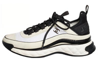 CHANEL Low-Top Sports Casual Shoes Men's Beige White Black