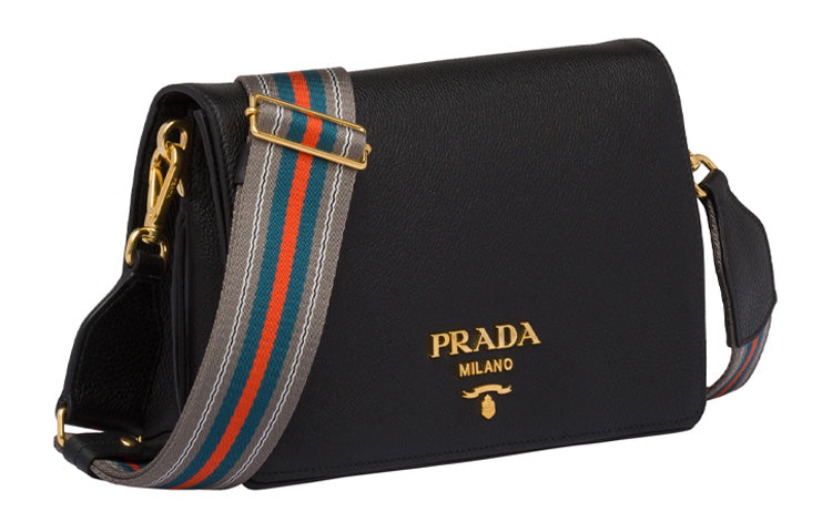 PRADA Cahier Nylon With Leather Shoulder Bag Crossbody Bag Women's Black