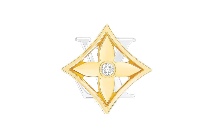 LOUIS VUITTON Idylle Blossom Reversible Stud Yellow And White Gold And Diamond - Per Unit