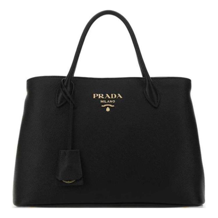 PRADA Calfskin Handbag Women's Black