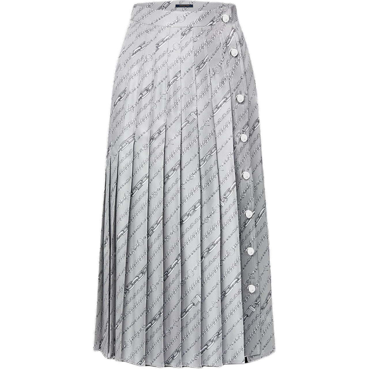 LOUIS VUITTON Chain Print Pleat Skirt