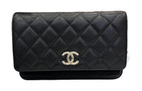 CHANEL WOC Calfskin Shoulder Bag, Crossbody Bag, Wallet Women's Black