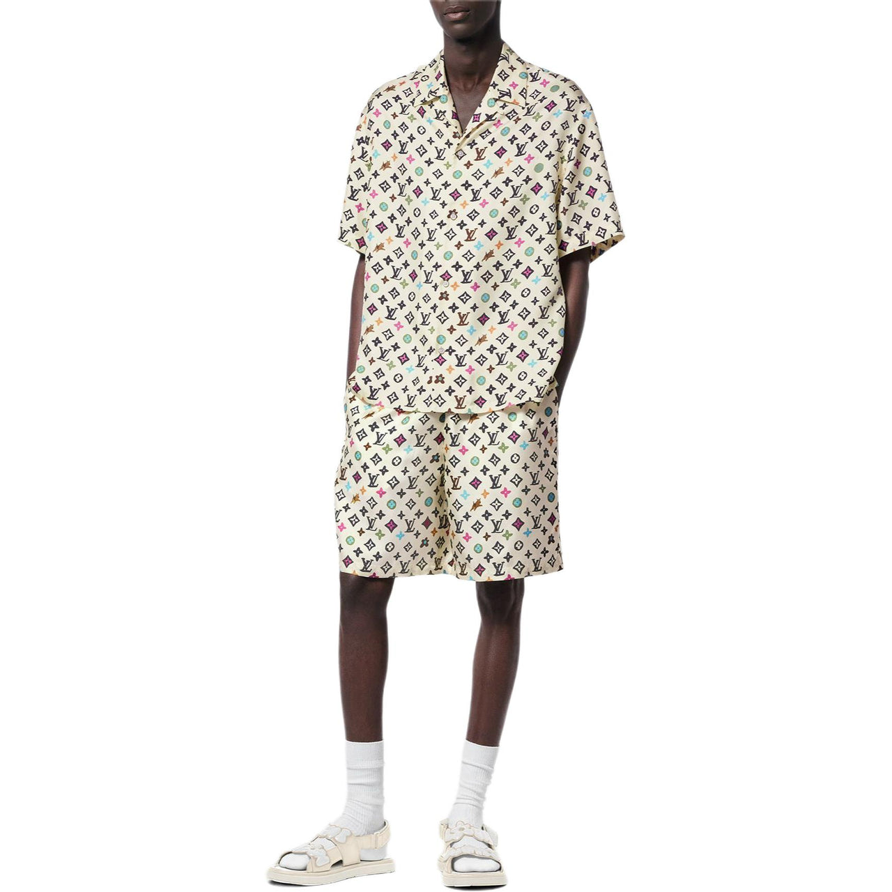 LOUIS VUITTON By Tyler The Creator Monogram Printed Silk Shorts
