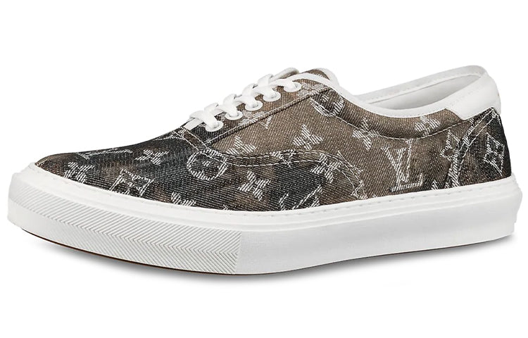 LOUIS VUITTON Trocadérorichelieu Low Top Stylish Skateboarding Shoes Men's Taupe