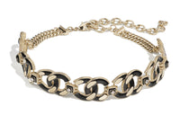 CHANEL Necklaces Women's Gold Black