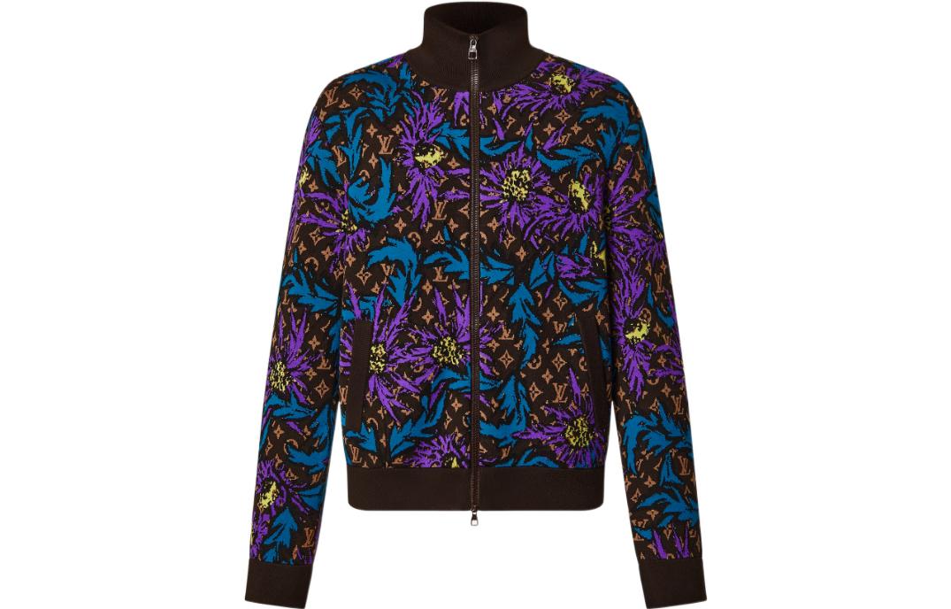 LOUIS VUITTON Monogram Thistle Zip Through Jacket