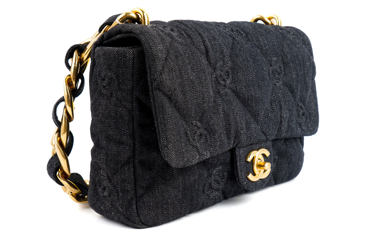 CHANEL Fabric One Shoulder Handbag Crossbody Bag Women's Black